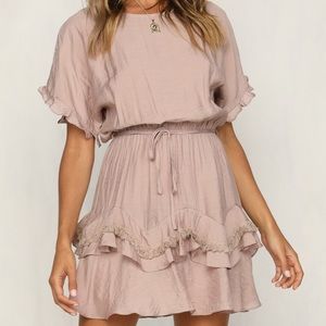 “All fired up” pink dress